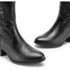 imageDREAM PAIRS Cowboy Boots for Women Mid Calf Cowgirl Boots with Embroidery Round Toe Western Chunky Low Heel ShoesAll Black