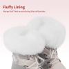 imageDREAM PAIRS Girls Toddler Snow Boots Slip Resistant Faux Fur Lined Mid Calf Little Kids Winter ShoesGrayWhite