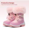 imageDREAM PAIRS Girls Toddler Snow Boots Slip Resistant Faux Fur Lined Mid Calf Little Kids Winter ShoesPink