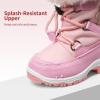 imageDREAM PAIRS Girls Toddler Snow Boots Slip Resistant Faux Fur Lined Mid Calf Little Kids Winter ShoesPink