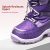 imageDREAM PAIRS Girls Toddler Snow Boots Slip Resistant Faux Fur Lined Mid Calf Little Kids Winter ShoesPurple