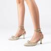 imageDREAM PAIRS Kitten Heels Rhinestone Bow Ankle Strap Stiletto Pointed Closed Toe Heels for Women Pumps Wedding Bridal Party Dress ShoesGold