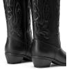 imageDREAM PAIRS Womens Cowboy Boots Mid Calf Cowgirl Boots Embroidery Stitched Western BootsAll Black
