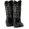 imageDREAM PAIRS Womens Cowboy Boots Mid Calf Cowgirl Boots Embroidery Stitched Western BootsBlackpu