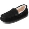 imageDREAM PAIRS Womens Fuzzy House Slippers Cozy Faux Fur Micro Suede Moccasins Slip on Loafer Shoes for Indoor and OutdoorBlack