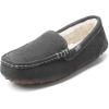 imageDREAM PAIRS Womens Fuzzy House Slippers Cozy Faux Fur Micro Suede Moccasins Slip on Loafer Shoes for Indoor and OutdoorGrey