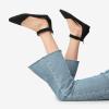 imageDREAM PAIRS Womens Low Wedge Round Toe Ankle Strap Dress Comfortable Casual Flats ShoesBlackknit
