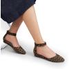 imageDREAM PAIRS Womens Low Wedge Round Toe Ankle Strap Dress Comfortable Casual Flats ShoesLeopardsuede