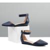 imageDREAM PAIRS Womens Low Wedge Round Toe Ankle Strap Dress Comfortable Casual Flats ShoesNavyPu