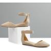 imageDREAM PAIRS Womens Low Wedge Round Toe Ankle Strap Dress Comfortable Casual Flats ShoesNudeknit
