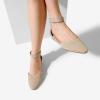 imageDREAM PAIRS Womens Low Wedge Round Toe Ankle Strap Dress Comfortable Casual Flats ShoesNudeknit