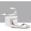 imageDREAM PAIRS Womens Low Wedge Round Toe Ankle Strap Dress Comfortable Casual Flats ShoesSilver