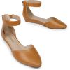 imageDREAM PAIRS Womens Low Wedge Round Toe Ankle Strap Dress Comfortable Casual Flats ShoesTan