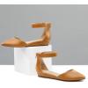 imageDREAM PAIRS Womens Low Wedge Round Toe Ankle Strap Dress Comfortable Casual Flats ShoesTan