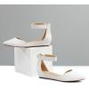 imageDREAM PAIRS Womens Low Wedge Round Toe Ankle Strap Dress Comfortable Casual Flats ShoesWhitePu