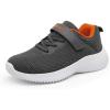imageDREAM PAIRS Boys Girls Shoes Kids Tennis EZOns FunRun Breathable Running Athletic Sport SneakersDarkGreyOrange