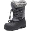 imageDREAM PAIRS Boys ampamp Girls Waterproof Winter Snow Boots for Little KidBig KidGrey
