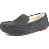 imageDREAM PAIRS Womens Fuzzy House Slippers Cozy Faux Fur Micro Suede Moccasins Slip on Loafer Shoes for Indoor and OutdoorGrey