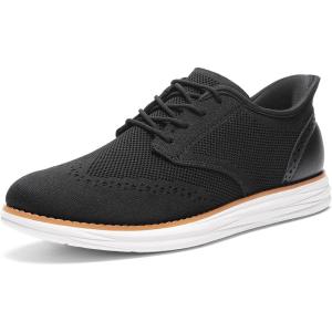 imageBruno Marc Mens KnitFlex Craft Mesh Oxfords Sneakers Casual Dress LaceUp Lightweight Walking ShoesBlackhands Free