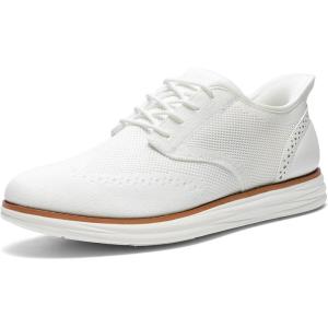 imageBruno Marc Mens KnitFlex Craft Mesh Oxfords Sneakers Casual Dress LaceUp Lightweight Walking ShoesWhitehands Free