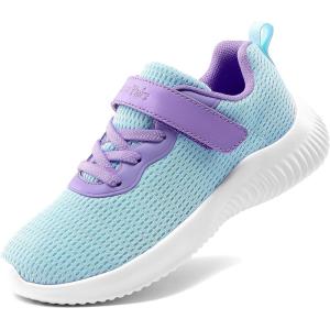 imageDREAM PAIRS Boys Girls Shoes Kids Tennis EZOns FunRun Breathable Running Athletic Sport SneakersBluePurplemesh