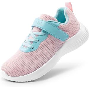 imageDREAM PAIRS Boys Girls Shoes Kids Tennis EZOns FunRun Breathable Running Athletic Sport SneakersPinkBluemesh
