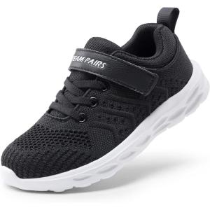 imageDREAM PAIRS Boys Girls Shoes Kids Tennis Footwear EZOns GoGetters Running Athletic School Sneakers for LittleBig KidBlack