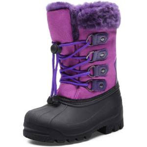 imageDREAM PAIRS Boys ampamp Girls Waterproof Winter Snow Boots for Little KidBig KidPurple