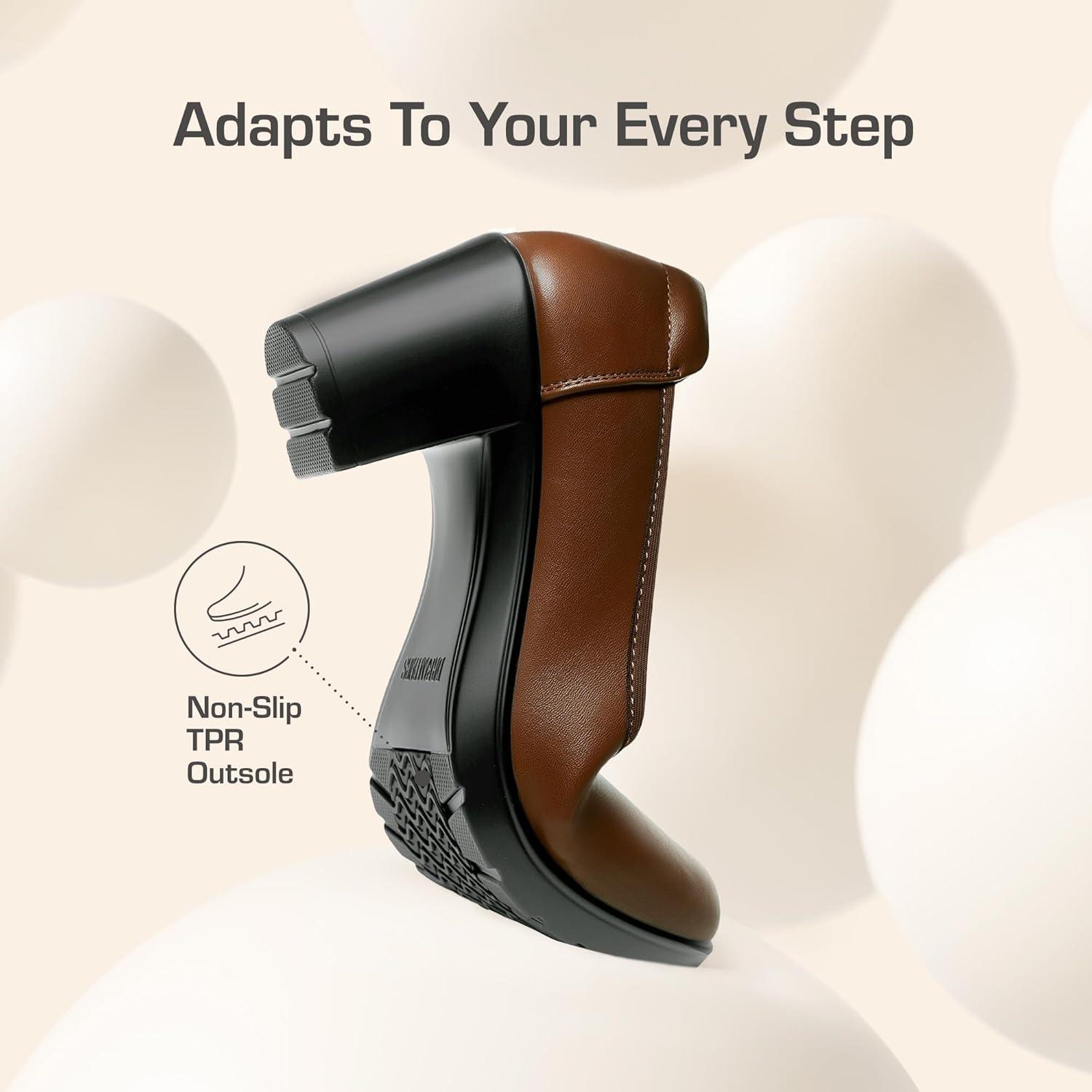 imageDREAM PAIRS Womens Chunky Closed Toe Low Block Heels Work Pumps Comfortable Round Toe Dress Wedding Shoes NereidaTan