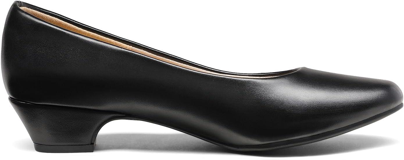 imageDREAM PAIRS Womens Mila Low Chunky Heel Pump ShoesBlack