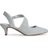 imageDREAM PAIRS Kitten Heels for Women Closed Toe Pointed Toe Low Heel Strappy Pumps Party Dance Wedding Dress Shoes for WomenSilver