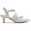 imageDREAM PAIRS Kitten Heels for Women Closed Toe Pointed Toe Low Heel Strappy Pumps Party Dance Wedding Dress Shoes for WomenWhite