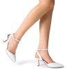 imageDREAM PAIRS Pointed Closed Toe Kitten Heels Stiletto Ankle Strap Womens Pumps Shoes for Women Wedding Party Dress SandalsWhitepu