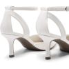 imageDREAM PAIRS Pointed Closed Toe Kitten Heels Stiletto Ankle Strap Womens Pumps Shoes for Women Wedding Party Dress SandalsWhitepu