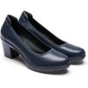 imageDREAM PAIRS Womens Chunky Closed Toe Low Block Heels Work Pumps Comfortable Round Toe Dress Wedding Shoes NereidaNavy Blue