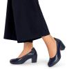 imageDREAM PAIRS Womens Chunky Closed Toe Low Block Heels Work Pumps Comfortable Round Toe Dress Wedding Shoes NereidaNavy Blue