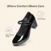 imageDREAM PAIRS Womens Chunky Low Block Heels Mary Jane Closed Toe Work Pumps Comfortable Round Toe Dress Wedding Shoes EDENIABlackpat