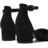 imageDREAM PAIRS Womens Closed Round Toe Low Block Heels Ankle Strap Chunky Heel Pumps Dress Wedding Office Party ShoesBlacksuede