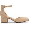 imageDREAM PAIRS Womens Closed Round Toe Low Block Heels Ankle Strap Chunky Heel Pumps Dress Wedding Office Party ShoesNude