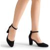 imageDREAM PAIRS Womens Closed Toe Chunky Heels Ankle Strap Low Block Heels Round Toe Dress Bridal Wedding Pumps ShoesBlacknubuck