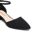 imageDREAM PAIRS Womens Dress Shoes Low Heel Pumps Closed Pointed Toe Comfort Casual DOrsay Flats Ankle StrapBlacknubuck