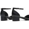 imageDREAM PAIRS Womens Dress Shoes Low Heel Pumps Closed Pointed Toe Comfort Casual DOrsay Flats Ankle StrapBlackpu