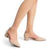 imageDREAM PAIRS Womens Dress Shoes Low Heel Pumps Closed Pointed Toe Comfort Casual DOrsay Flats Ankle StrapNude