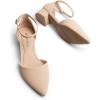 imageDREAM PAIRS Womens Dress Shoes Low Heel Pumps Closed Pointed Toe Comfort Casual DOrsay Flats Ankle StrapNude