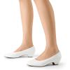 imageDREAM PAIRS Womens Mila Low Chunky Heel Pump ShoesWhite