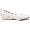 imageDREAM PAIRS Womens Mila Low Chunky Heel Pump ShoesWhite