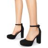 imageDREAM PAIRS Womens Platform Chunky High Heels Closed Toe Block Ankle Strap Dress Bridal Party Wedding ShoesBlacknubuck