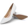 imageDREAM PAIRS Womens Pumps Closed Toe Pointed Toe Kitten Heels for Women Party Dance Wedding Dress Shoes for WomenWhite