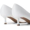 imageDREAM PAIRS Womens Pumps Closed Toe Pointed Toe Kitten Heels for Women Party Dance Wedding Dress Shoes for WomenWhite