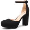 imageDREAM PAIRS Womens Platform Chunky High Heels Closed Toe Block Ankle Strap Dress Bridal Party Wedding ShoesBlacknubuck